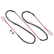 Uxcell Bow String Replacement 16 Strands with Nock Point 46" Length for AMO 50" Red-Black