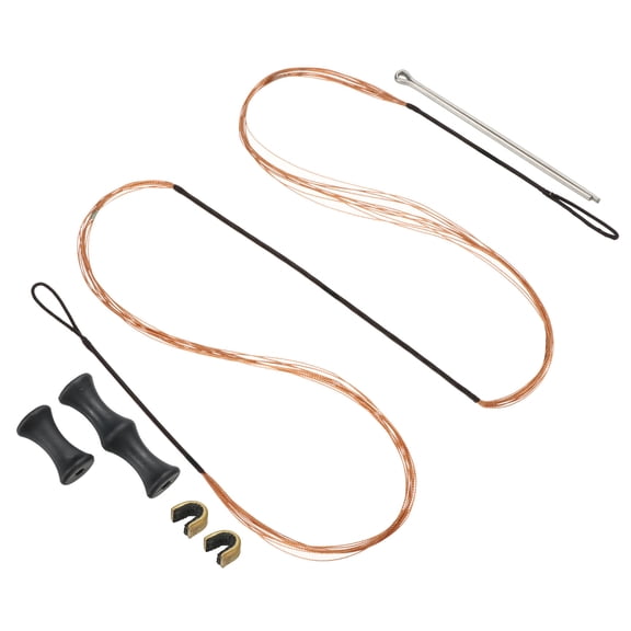 Uxcell Bow String Replacement, Archery Bowstrings with Finger Guard & Brass Nock Points for Recurve Longbow 53 Inch