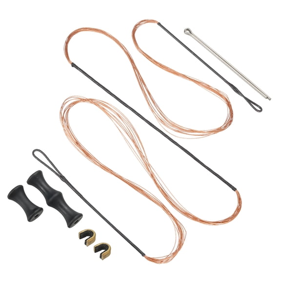 Uxcell Bow String Replacement, Archery Bowstrings with Finger Guard & Brass Nock Points for Recurve Longbow 58 Inch