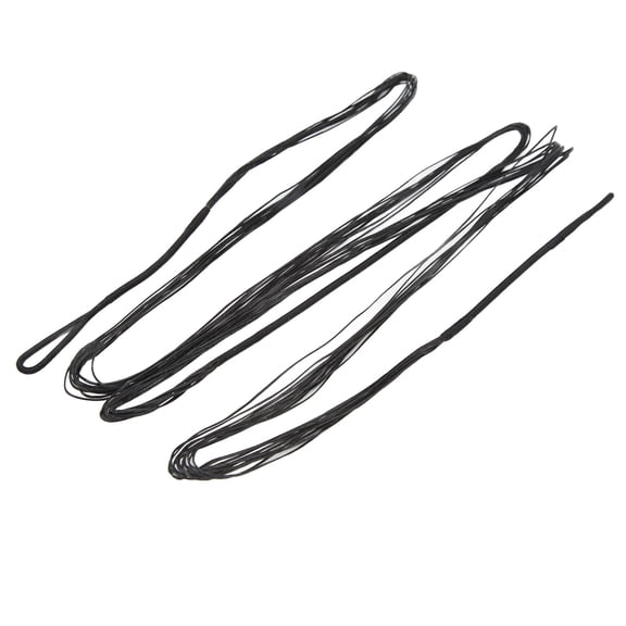 Bow String Replacement, Black Wear Resistant Portable Thicken 12 Strands Bow String For Recurve Bow 60 Inches