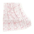 thumbnail image 1 of Bow Throw Blanket Preppy Blanket Soft Cute Bow Decor Lightweight Aesthetic Plush Room Decor for Sofa Couch Travel Bed Christmas Decoration (Pink), 1 of 8