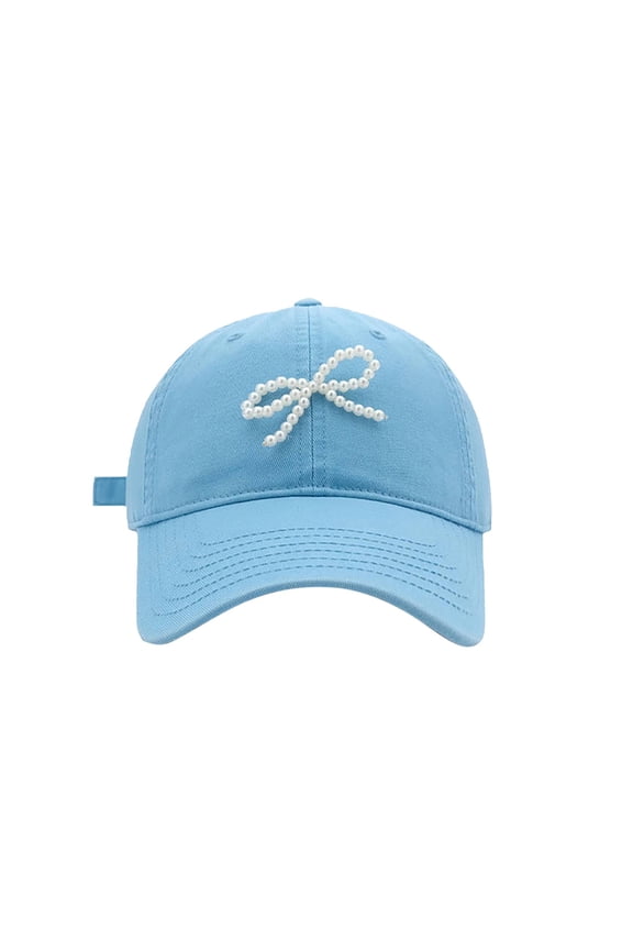 Bow-Tie Baseball Cap for Women Fashion Sun Hats for Women Trucker Hat Y2k Sun Cap Visor Cap Hiking Travel Trendy 2026,Color:Blue