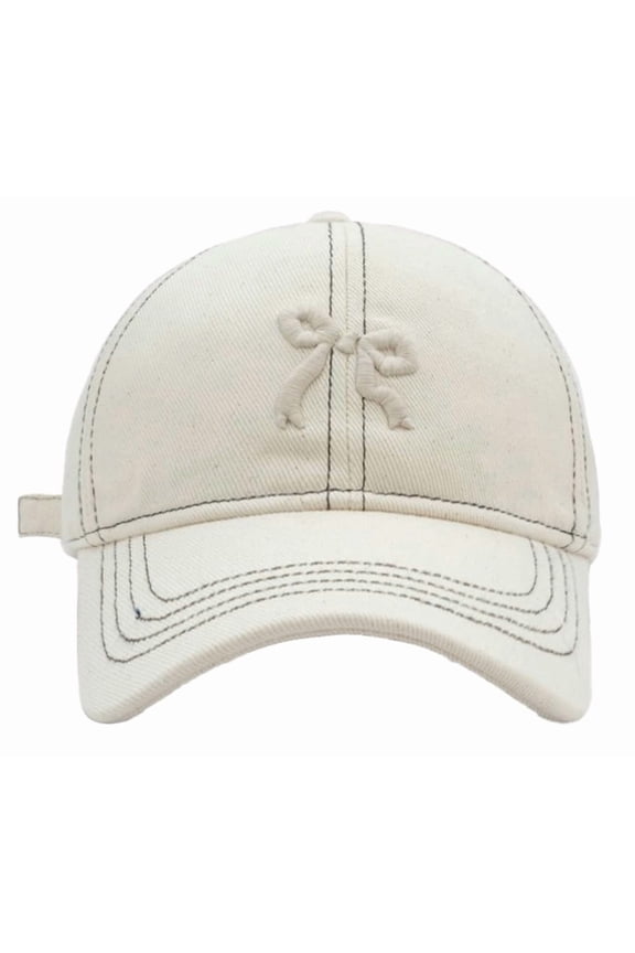 Bow-Tie Baseball Cap for Women Fashion Y2k Sun Visors Bright Color Trucker Hat Wide Brim Visor Cap for Travel Vacation 2026