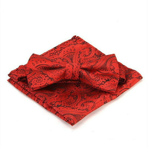 Bow Tie Classic Pre-Tied Bow Tie Set Formal Pocket Square for Men Classic Bowties for Wedding Party