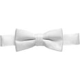 thumbnail image 1 of Bow Tie For Mens Boys and Baby Satin Look Solid Color Adjustable Pre-Tied - Kids White, 1 of 6