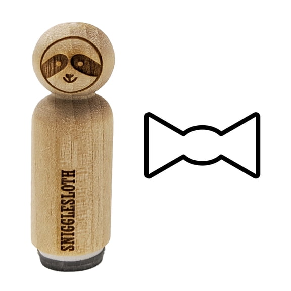 Bow Tie Outline Rubber Stamp for Scrapbooking Crafting Stamping - Medium 1 Inch
