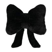 Bow Tie Ribbon Accent Throw Pillow Soft Velvet Decorative Cushion for Sofa Living Room Bed Car Office Decor 16 Inch Home Furnishing