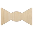 thumbnail image 1 of Bow Tie Solid Wood Shape Unfinished Piece Cutout Craft DIY Projects - 4.70 Inch Size - 1/4 Inch Thick, 1 of 7