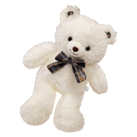 Bow Tie Teddy Bear Plush Stuffed Animal, Soft Huggable Companion Doll with Premium Plush Fabric, Comforting Cuddly Toy for All Ages