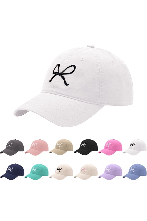 Bow Tie Trucker Hat for Men Women Adjustable Sun Visor Baseball Cap for Hiking Travel