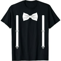 Bow Tie With Suspenders Funny Wedding And Special Occasions T-Shirt100% cotton short-sleeved shirt for both men and women
