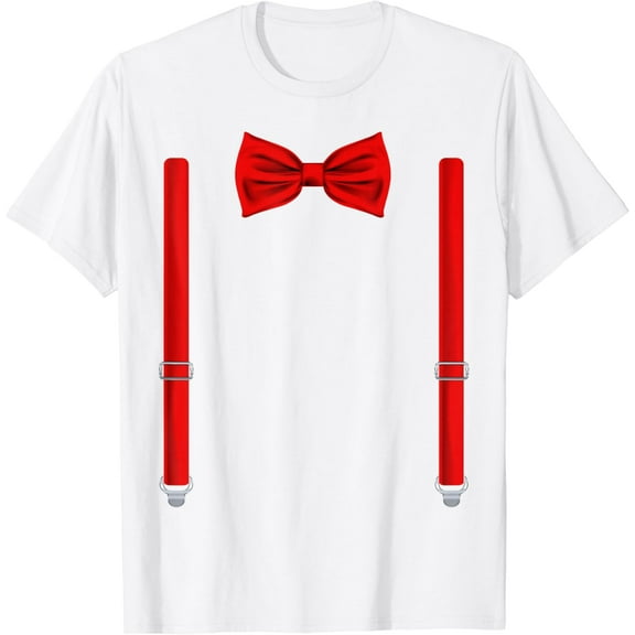 Bow Tie With Suspenders Funny Wedding And Special Occasions T-Shirt100% cotton