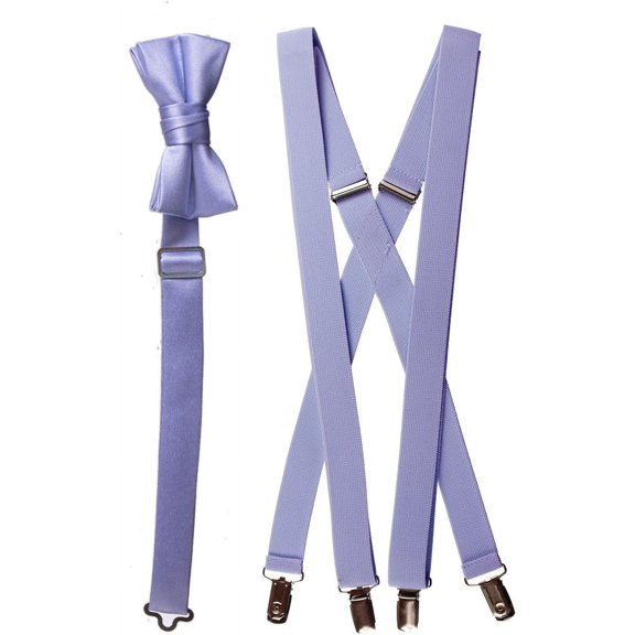 Bow Tie and Suspender Set Combo in Multiple Sizes and Colors
