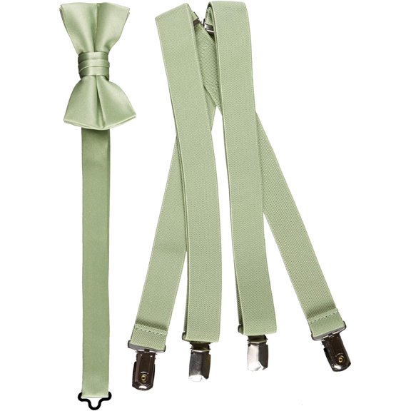 Bow Tie and Suspender Set Combo in Multiple Sizes and Colors