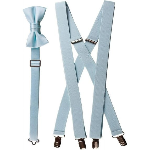 Bow Tie and Suspender Set Combo in Multiple Sizes and Colors