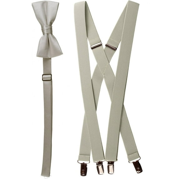 Bow Tie and Suspender Set Combo in Multiple Sizes and Colors