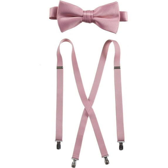 Bow Tie and Suspender Set Combo in Multiple Sizes and Colors