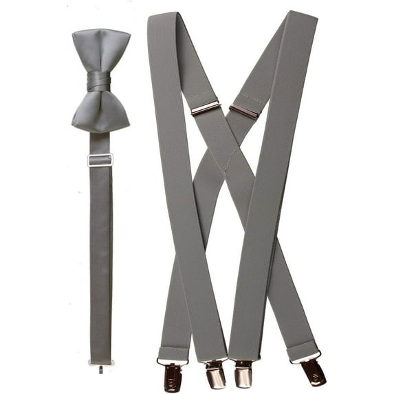 Bow Tie and Suspender Set Combo in Multiple Sizes and Colors