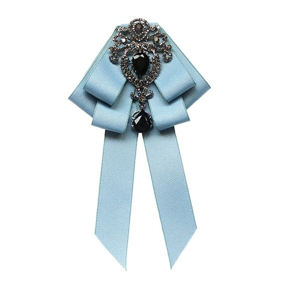 Bow Tie for Women Rhinestone Fashion Bowknot Necktie for Wedding Party Teens Style D