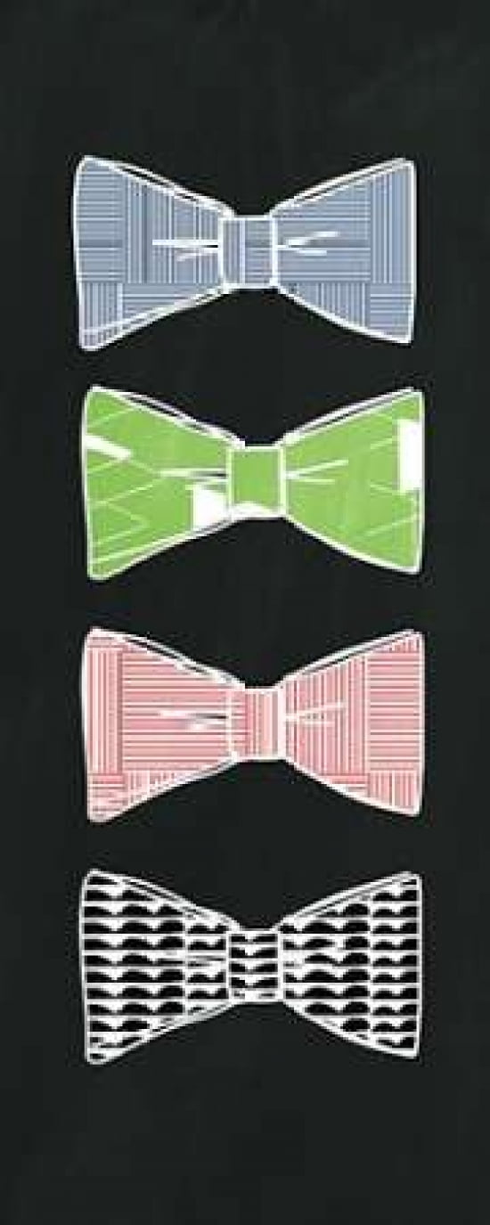 Bow Ties Canvas Art - Linda Woods (10 x 20)