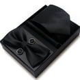 thumbnail image 1 of Bow Ties Set for Men Formal Satin Tied Bow and Pocket Square Cufflinks Set Wedding Party, 1 of 3