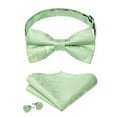 thumbnail image 1 of Men's Bow Ties Pre-tied Bow Tie Adjustable Bowtie Floral Navy Blue Handkerchief Cufflinks Sets, 1 of 7