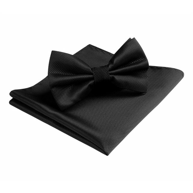 Dark Brown Pre-Tied Bow Tie &amp; Pocket Square Set | In Stock