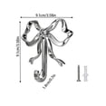 thumbnail image 1 of Bow Wall Hook, Bow Hook Single Hanger, Sturdy Metal Coat Hook for Coats, Hats & Bags, Multi Purpose Decorative Wall Hook, Large, Silver, 1 of 9