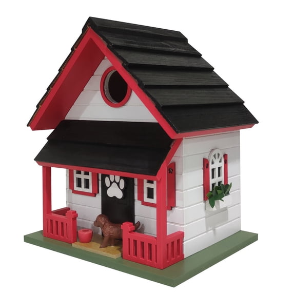Bow Wow Birdhouse - Red & White