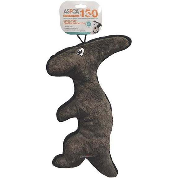 Bow Wow Pet ASPCA Gray Ultra Tuff Dinosaur Dog Fetch Toy