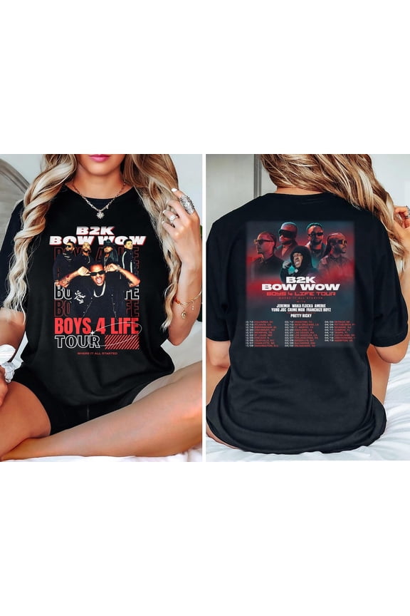 Bow Wow x B2K Boys 4 Life Tour Unisex 2026 T-Shirt Gift For Fan,Black Color,Size 3XL
