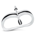 thumbnail image 1 of Bow and Arrow Crossbow Ring .925 Sterling Silver Band Jewelry Female Male Unisex Size 4, 1 of 4