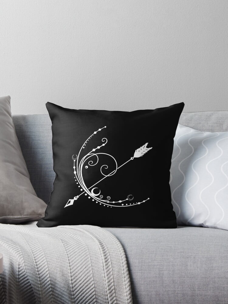 Bow and arrow zodiac Sagittarius Throw Pillow Covers Cases Cushion