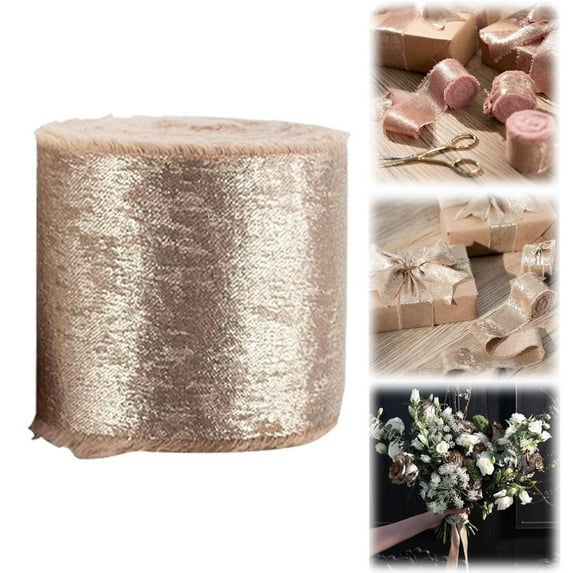 Bow Decoration Ribbon Roll Champagne Gold (Single) 4.5 Meters