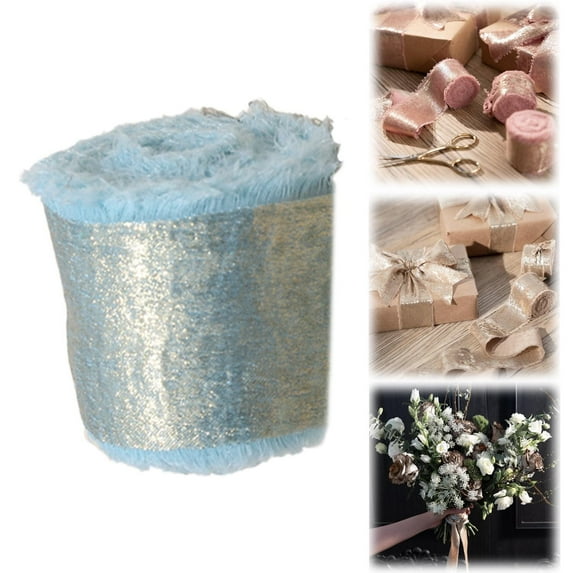 Bow Decoration Ribbon Roll Gray Blue (Single) 4.5 Meters