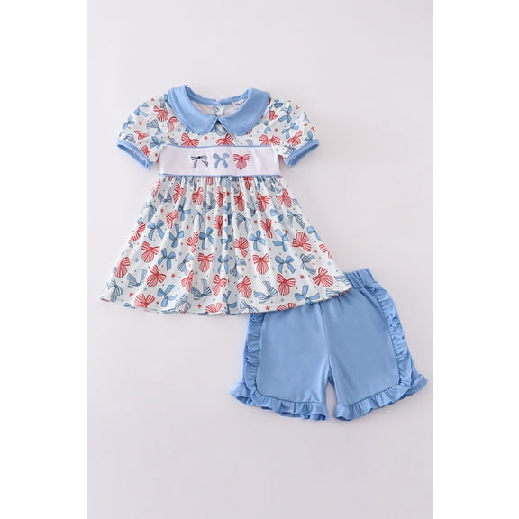 Bow trellis print embroidery set (4Years)