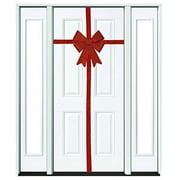 Bow with Ribbon Set Gift Wrap a Door Christmas, Holiday Decoration Red, 14.17 X 18.89 inches