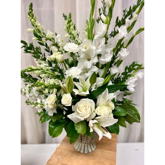 BowKay Designs LLC All White Sympathy Urn