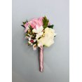 thumbnail image 1 of BowKay Designs LLC Blush and Ivory Ruffled Boutonniere, 1 of 4