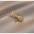 thumbnail image 1 of BowWedding Brooch Pin 2Ct Round Cut Lab-Created Diamond 14K Yellow Gold Plated, 1 of 4