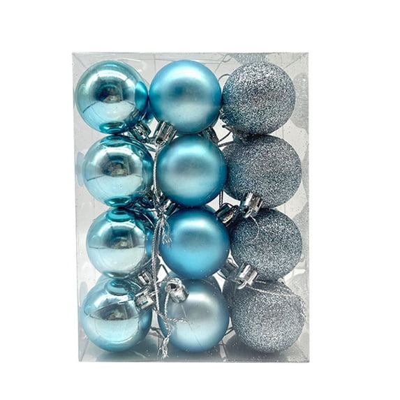 Bowayaoa 24ct Small Christmas Ornaments Balls, Mini Ornaments for Mini Christmas Tree, Small Shatterproof Valentine Tree Decorative Hanging Bulbs Ball for Xmas Outdoor Party Decorations, 1.18 inch