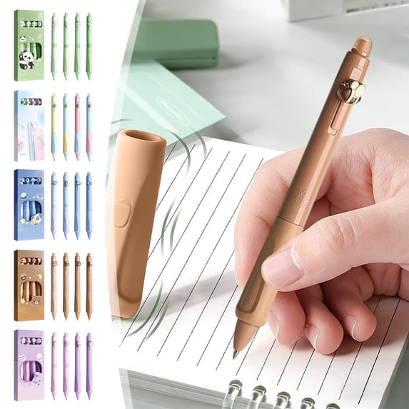 Bowayaoa 4 Pack Retractable Erasable Gel Pens, 0.5mm Bullet Tip Quick Dry Thermal Erasable Ink Pen, Comfort Grip Smooth Writing Pens for Daily Note Taking