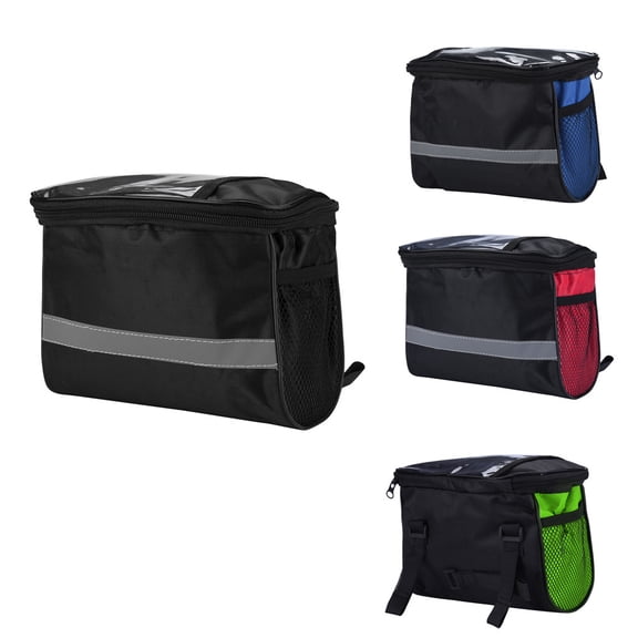 Bowayaoa Bike Frame Front Pannier Bag, Waterproof Double Side Saddle Tube Pouch, Wear Resistant EVA Padded Cycling Storage Bag Fit Phone for Outdoor Riding