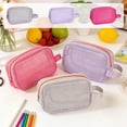 thumbnail image 1 of Bowayaoa Breathable Mesh Travel Toiletry Bag, Portable Zipper Cosmetic Storage Pouch, Wet Dry Separation Handbag for Beach Gym Outdoor Use, 1 of 7