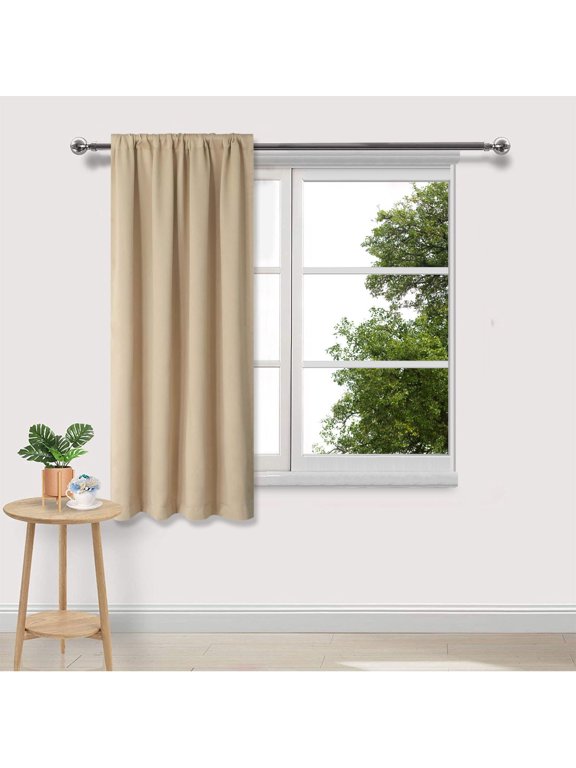 Blackout Curtains, Room Darkening Window Accent for Bedroom, Living, Sun Blocking, Thermal, Modern Style, Set of 2 Panels, 38" x 45"