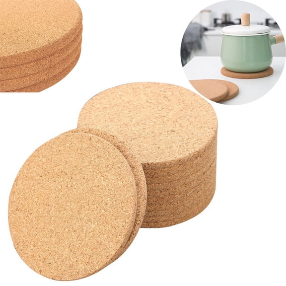 Bowayaoa Cork Coasters, Absorbent Non-Slip Heat Resistant Wooden Drink Cup Mats, Waterproof Condensation Protection Coasters for Tea Coffee Wine Home Kitchen Table Bar Decor
