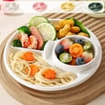 thumbnail image 1 of Bowayaoa Divided Plates, Unbreakable Portion Control Plate Sectioned with Dividers, Plastic Food Separator Dinner Plates Lightweight Compartment Free Reusable Microwave Safe, 1 of 7