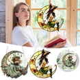 thumbnail image 1 of Bowayaoa Halloween Crescent Moon Witch Light Catcher, Acrylic Glittering Hanging Decor, Spooky Light Reflecting Ornament for Home, Party & Window Decoration, 1 of 6