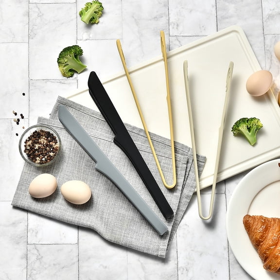 Bowayaoa Heat Resistant Kitchen Tongs for Cooking with Silicone Tips, Locking Cooking Tongs Food Tongs for BBQ,Cooking,Salad and Serving Food,Non-Stick