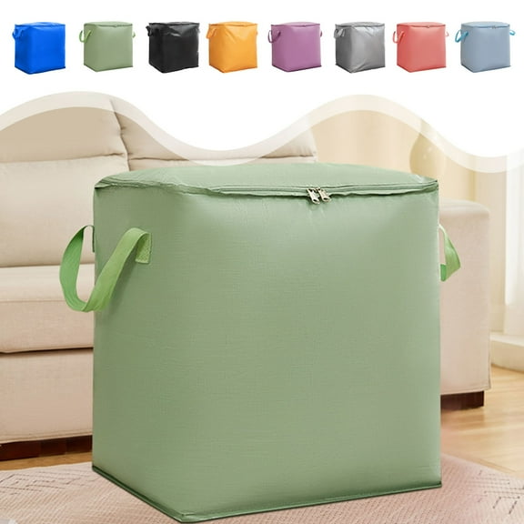 Bowayaoa Heavy Duty Large Moving Bags with Strong Zipper & Comfortable Handles, Sturdy & Durable Clothes Storage Bags Totes Bins, Blue Packing Moving Boxes for College Supplies